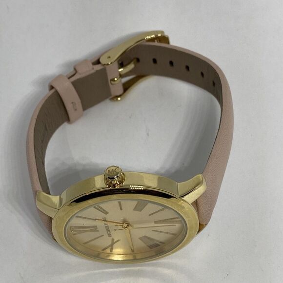 Michael Kors MK2558 Hartman Women's Pink Leather Analog Dial Quartz Watch UC797 - Picture 8 of 12